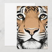 Starres Tigergesicht, Tiger Einladung (Vorne/Hinten)