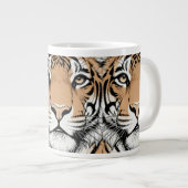 Starres Tigergesicht, Tiger Jumbo-Tasse (Vorderseite Rechts)
