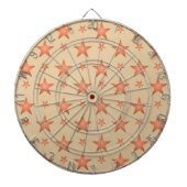 Starrmuster in Gradienten Terracotta orange Dartscheibe (vorne)
