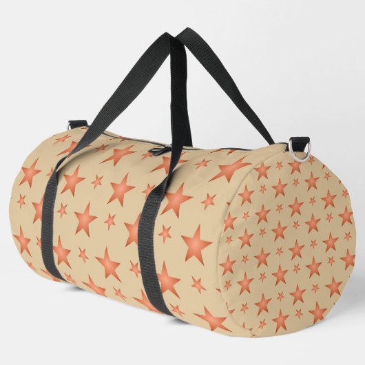 Starrmuster in Gradienten Terracotta orange Duffle Bag (Linke Ecke)