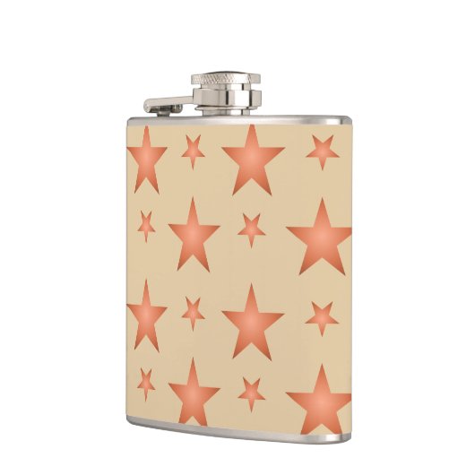 Starrmuster in Gradienten Terracotta orange Flachmann (Links)