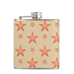 Starrmuster in Gradienten Terracotta orange Flachmann