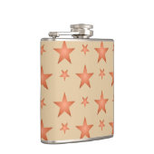 Starrmuster in Gradienten Terracotta orange Flachmann (Rechts)