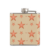 Starrmuster in Gradienten Terracotta orange Flachmann (Rückseite)