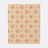 Starrmuster in Gradienten Terracotta orange Fleecedecke (Vorderseite)