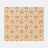 Starrmuster in Gradienten Terracotta orange Fleecedecke (Vorderseite (Horizontal))