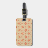 Starrmuster in Gradienten Terracotta orange Gepäckanhänger (Vorderseite vertikal)