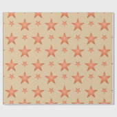 Starrmuster in Gradienten Terracotta orange Geschenkpapier (Flach)