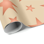 Starrmuster in Gradienten Terracotta orange Geschenkpapier (Rolleneckpunkt)