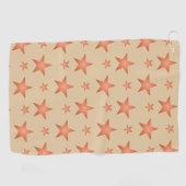 Starrmuster in Gradienten Terracotta orange Golfhandtuch (Horizontal)