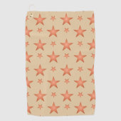 Starrmuster in Gradienten Terracotta orange Golfhandtuch (Vorderseite)