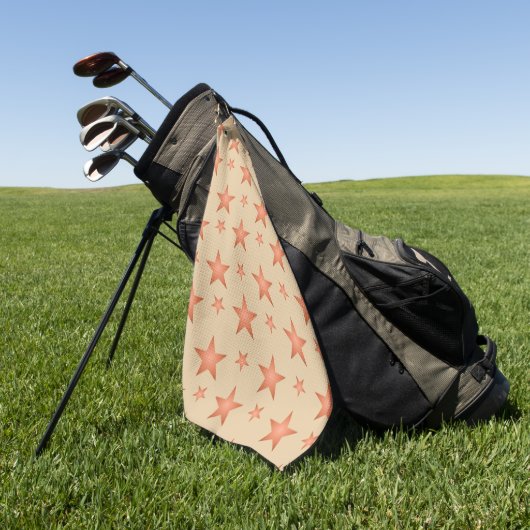 Starrmuster in Gradienten Terracotta orange Golfhandtuch (Gras)