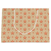 Starrmuster in Gradienten Terracotta orange Große Geschenktüte (Vorderseite)