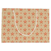 Starrmuster in Gradienten Terracotta orange Große Geschenktüte (Rückseite)
