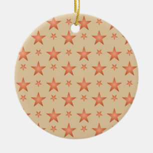 Starrmuster in Gradienten Terracotta orange Keramik Ornament