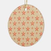 Starrmuster in Gradienten Terracotta orange Keramik Ornament (Links)