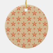 Starrmuster in Gradienten Terracotta orange Keramik Ornament (Hinten)