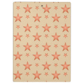 Starrmuster in Gradienten Terracotta orange Klemmbrett (Rückseite)