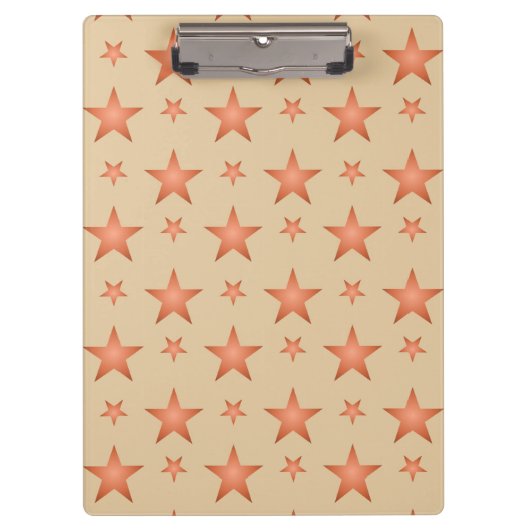 Starrmuster in Gradienten Terracotta orange Klemmbrett (Vorderseite)