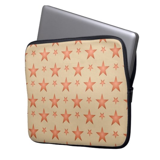 Starrmuster in Gradienten Terracotta orange Laptopschutzhülle (Vorderseite Links)