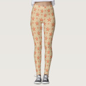 Starrmuster in Gradienten Terracotta orange Leggings (Vorderseite)