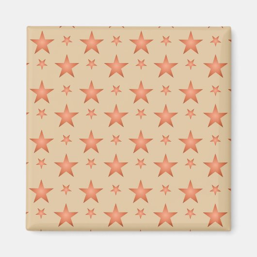 Starrmuster in Gradienten Terracotta orange Magnet (Vorne)