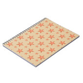 Starrmuster in Gradienten Terracotta orange Notizblock (Linke Seite)