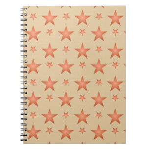 Starrmuster in Gradienten Terracotta orange Notizblock