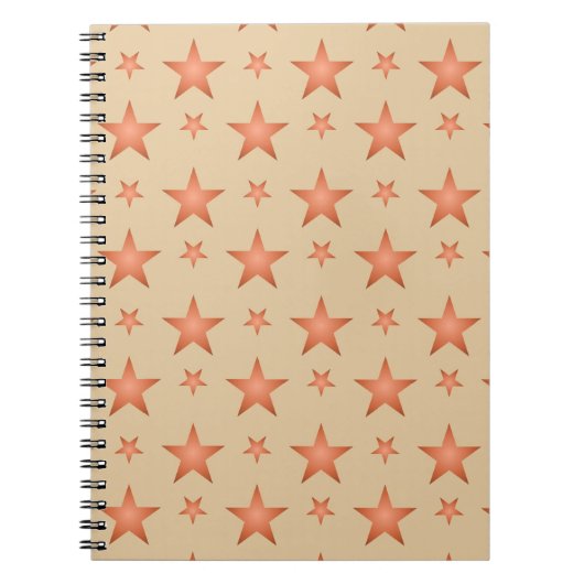 Starrmuster in Gradienten Terracotta orange Notizblock (Vorderseite)