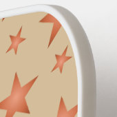 Starrmuster in Gradienten Terracotta orange Pickleball Schläger (Linke Seite)