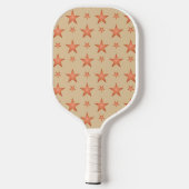 Starrmuster in Gradienten Terracotta orange Pickleball Schläger (Rückseite)