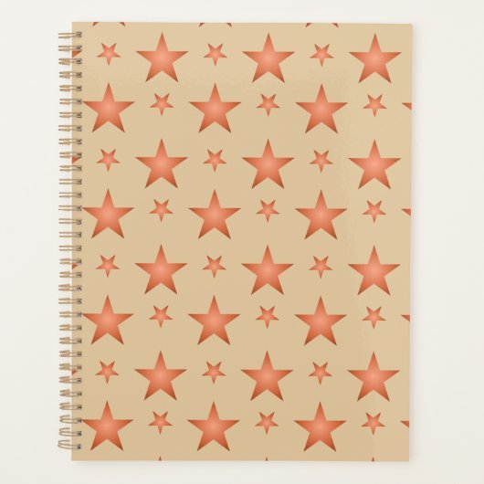 Starrmuster in Gradienten Terracotta orange Planer (Vorderseite)