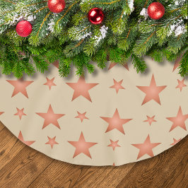 Starrmuster in Gradienten Terracotta orange Polyester Weihnachtsbaumdecke