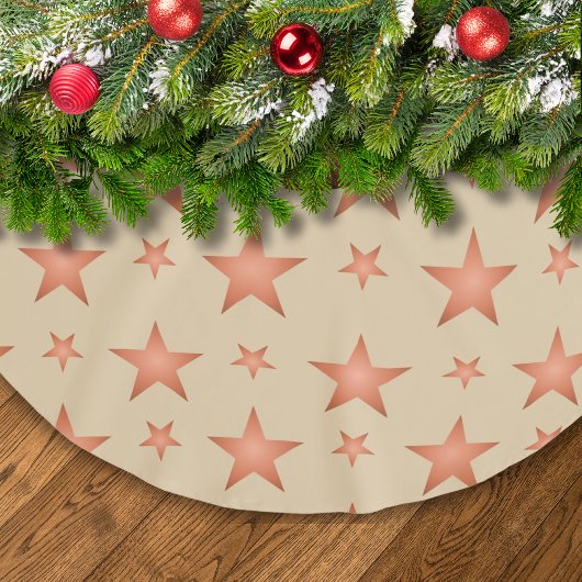Starrmuster in Gradienten Terracotta orange Polyester Weihnachtsbaumdecke