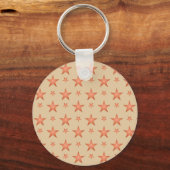 Starrmuster in Gradienten Terracotta orange Schlüsselanhänger (Rückseite)