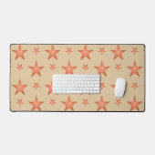 Starrmuster in Gradienten Terracotta orange Schreibtischunterlage (Tastatur & Maus)