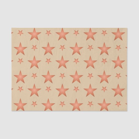 Starrmuster in Gradienten Terracotta orange Seidenpapier (Vorderseite)