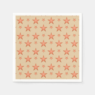 Starrmuster in Gradienten Terracotta orange Serviette
