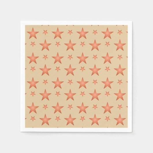 Starrmuster in Gradienten Terracotta orange Serviette (Vorderseite)