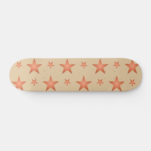 Starrmuster in Gradienten Terracotta orange Skateboard (Horizontal)