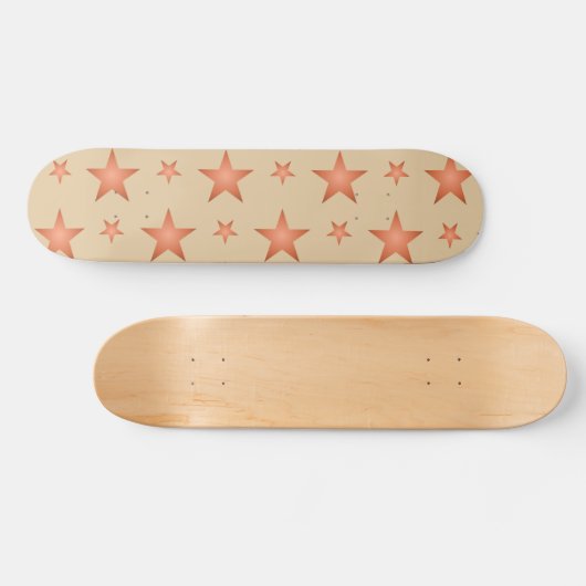 Starrmuster in Gradienten Terracotta orange Skateboard (Horizontal)