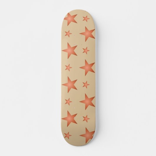 Starrmuster in Gradienten Terracotta orange Skateboard (Vorne)