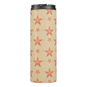 Starrmuster in Gradienten Terracotta orange Thermosbecher (Rückseite)