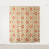 Starrmuster in Gradienten Terracotta orange Wandteppich (Vorderseite)