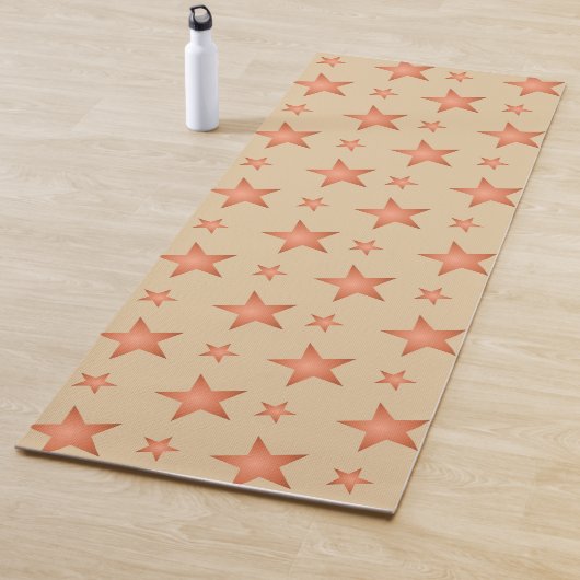 Starrmuster in Gradienten Terracotta orange Yogamatte (Beispiel)
