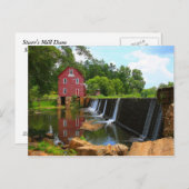 Starr's Mill Dam Postkarte (Vorne/Hinten)