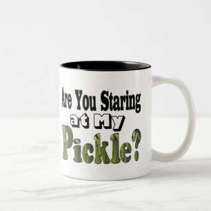 Starrst du mich an? zweifarbige tasse
