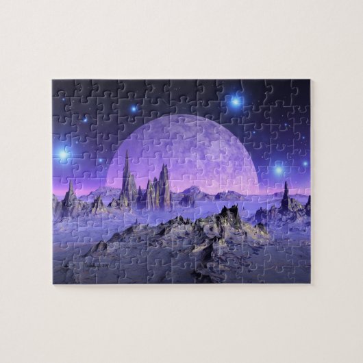 Starry Abend - Fantasielandschaft Puzzle (Horizontal)