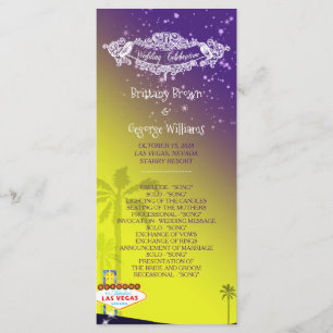 Starry Abend Las Vegas Wedding Program Programm