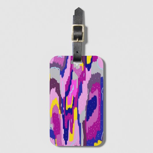 Starry Abstrakt in Purples und Blues Gepäckanhänger (Vorderseite Vertikal)